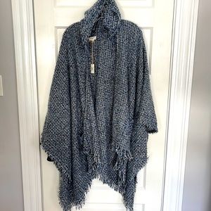 Hooded Poncho Sweater - NWT